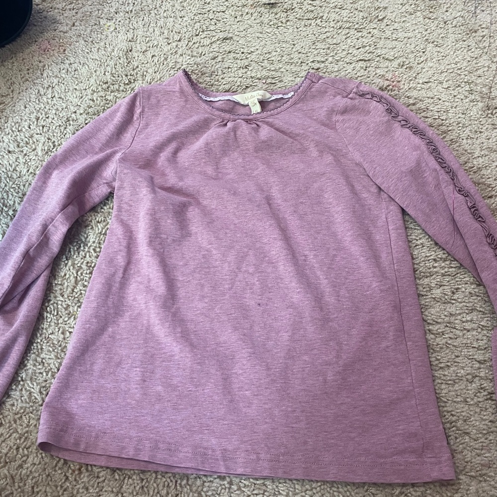 long sleeve light purple cropped girls size 10